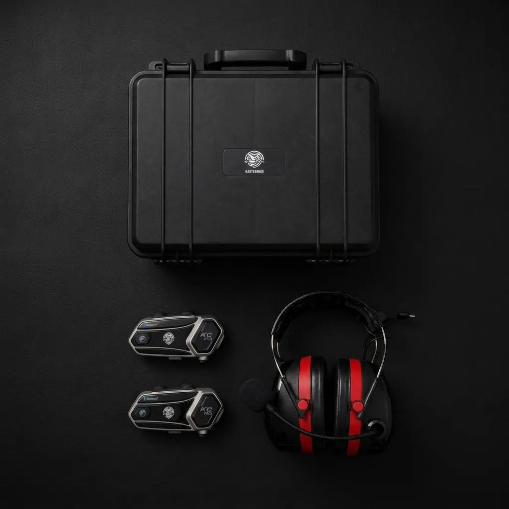 KC-PRO Premium Kit — hard case, two helmet modules and pit headset